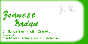 zsanett madan business card